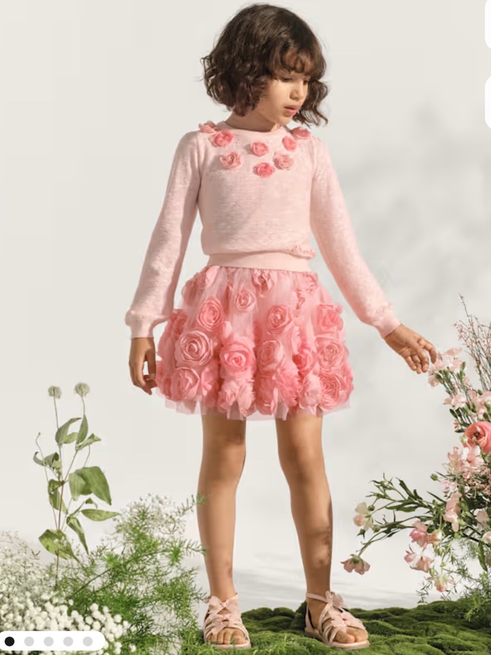 Girls Ombre Rosette Tulle Tutu Skirt - Marchesa Mini X Gymboree - size 8